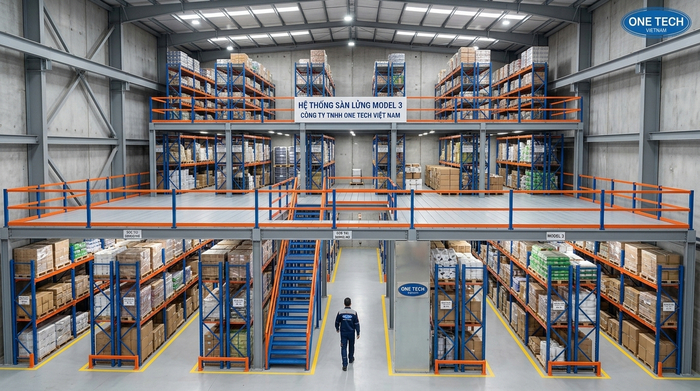 Hình ảnh kệ sàn mezzanine thực tế mẫu 3 Hình ảnh kệ sàn mezzanine thực tế mẫu 3