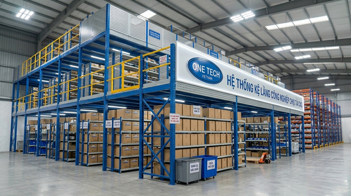 Hình ảnh kệ sàn mezzanine thực tế mẫu 4 Hình ảnh kệ sàn mezzanine thực tế mẫu 4