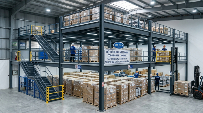 Hình ảnh kệ sàn mezzanine thực tế mẫu 7 Hình ảnh kệ sàn mezzanine thực tế mẫu 7
