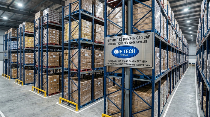 Kệ drive in cho kho tại khu công nghiệp Trảng Bàng