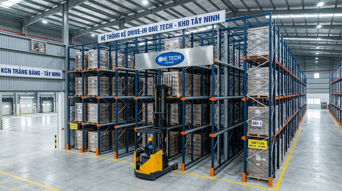 Kệ drive in Tây Ninh cho kho pallet tải trọng nặng