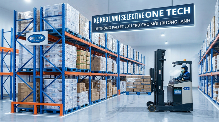 Kệ kho lạnh Selective phù hợp kho lạnh cần truy xuất từng pallet tại Tây Ninh
