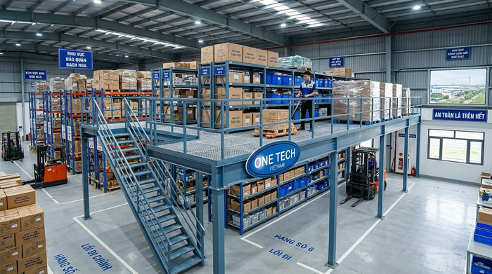 Kệ sàn mezzanine một tầng Kệ sàn mezzanine một tầng cho kho Tây Ninh