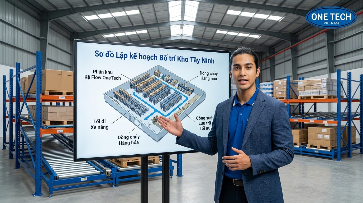 Lựa chọn kệ Flow racks theo mặt bằng kho tại Tây Ninh Lựa chọn kệ Flow racks theo mặt bằng kho tại Tây Ninh
