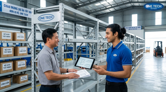 Bàn giao kệ kho thông minh Tây Ninh sau lắp đặt