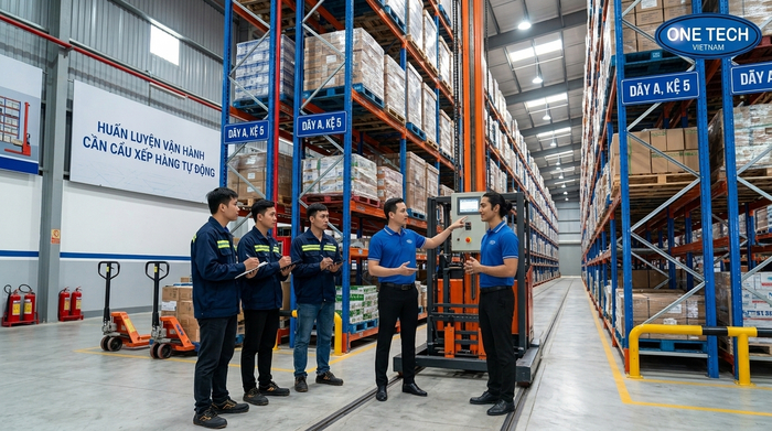 Đào tạo quy trình vận hành Stacker Crane cho nhân sự kho tại Tây Ninh