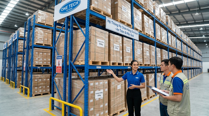 Đào tạo quy trình vận hành và bảo quản kệ Nhân viên kỹ thuật hướng dẫn quy trình sử dụng kệ an toàn