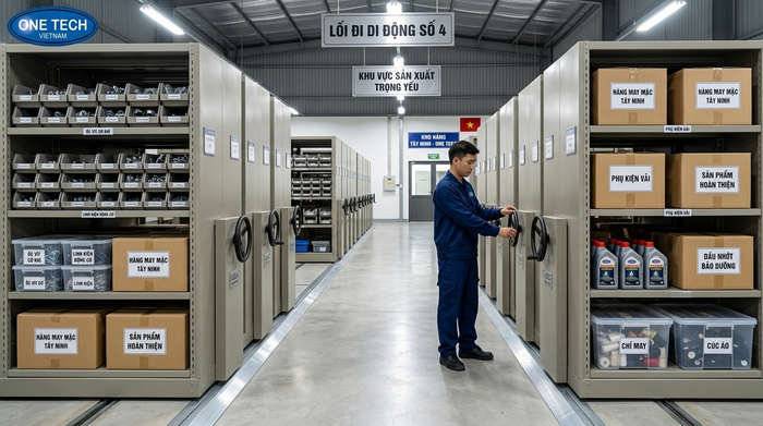 Kệ kho trung tải sơn tĩnh điện Tây Ninh Kệ di động trung tải sơn tĩnh điện cho kho sản xuất tại Tây Ninh