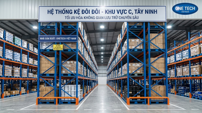 Kệ Double Deep tối ưu không gian kho Tây Ninh