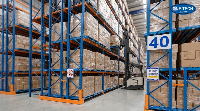 Kệ Double Deep tối ưu mật độ lưu trữ Kệ Double Deep tối ưu mật độ lưu trữ pallet trong kho