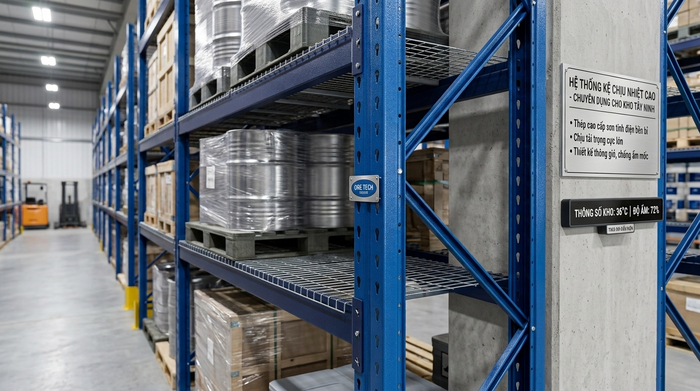 Kệ kho chịu nhiệt cao phù hợp khí hậu Tây Ninh