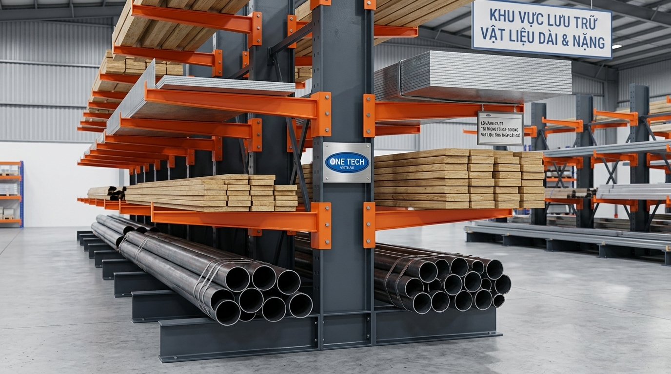 Kệ tay đỡ giúp hạn chế võng khi lưu trữ hàng dài
