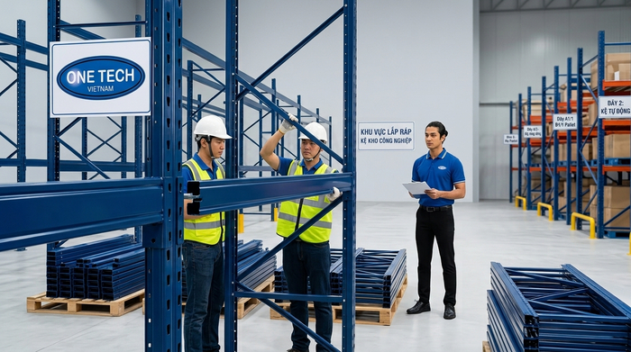 Quy trình lắp đặt kệ kho hàng chuyên nghiệp Đội ngũ kỹ thuật lắp đặt kệ sắt công nghiệp tại Tây Ninh