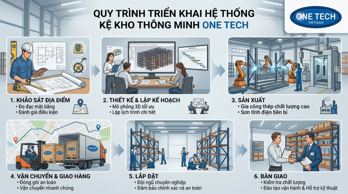 Quy trình lắp đặt kệ kho thông minh Tây Ninh