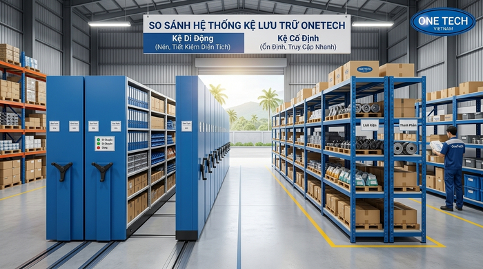 So sánh kệ di động và kệ tĩnh So sánh kệ di động và kệ tĩnh cho kho hàng Tây Ninh