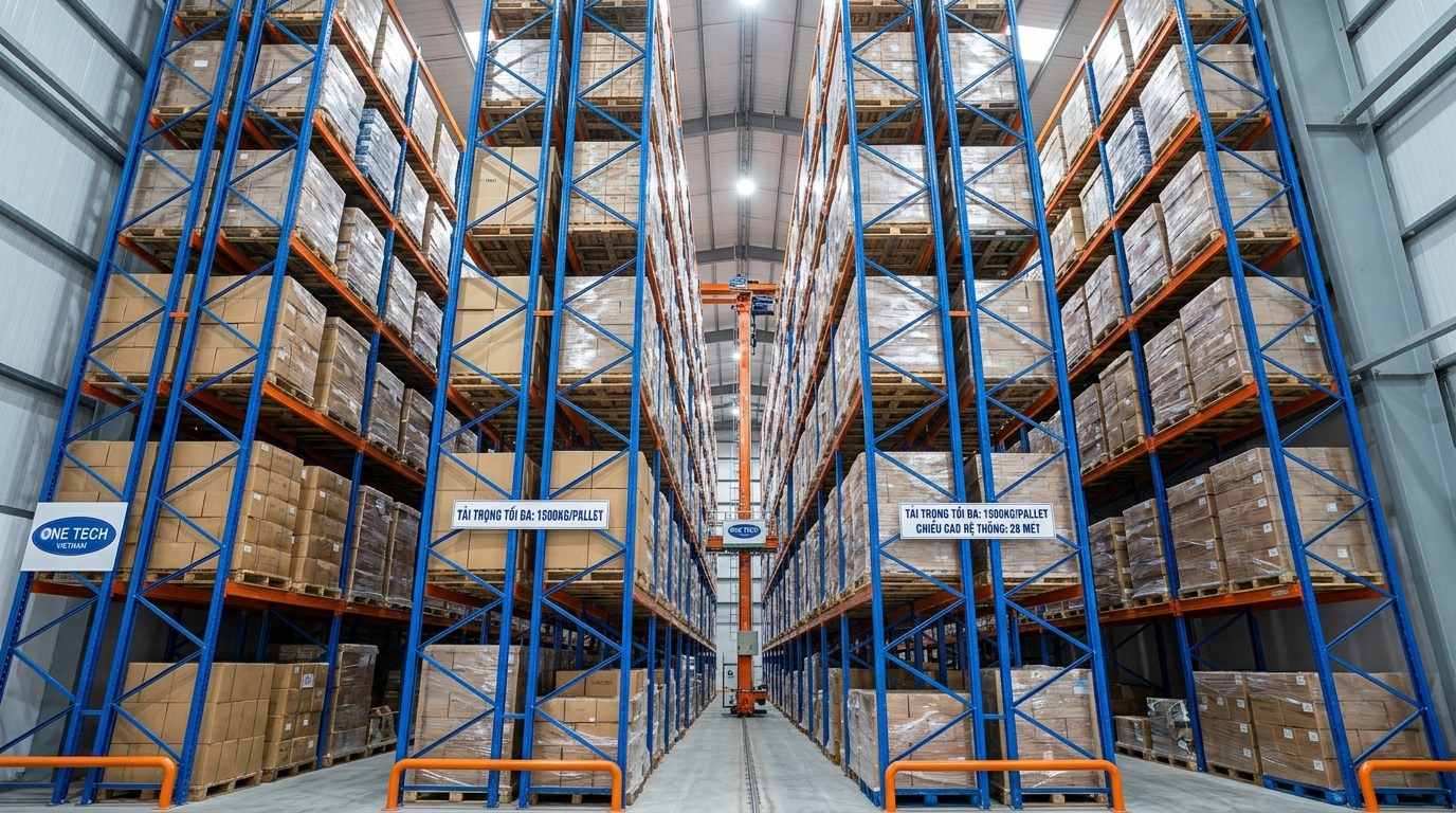 Tiêu chí kỹ thuật khi thiết kế kệ kho ASRS Tiêu chí thiết kế kệ kho ASRS Tây Ninh về tải trọng và chiều cao kho