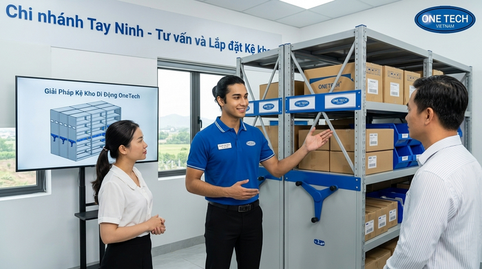 Tư vấn kệ kho di động Tây Ninh OneTech Tư vấn kệ kho di động Tây Ninh trực thuộc tập đoàn OneTech