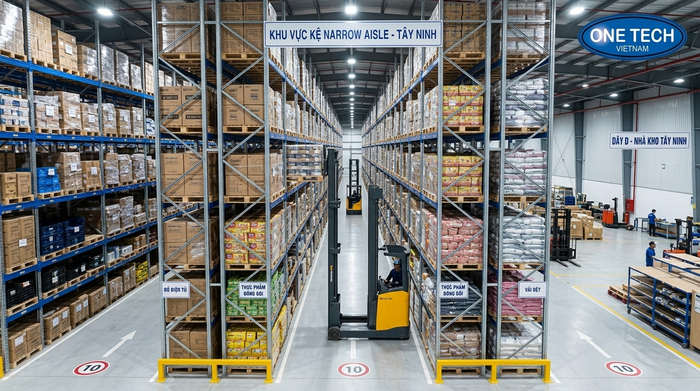 Kệ Narrow Aisle cho kho trung chuyển hàng hóa tại Tây Ninh
