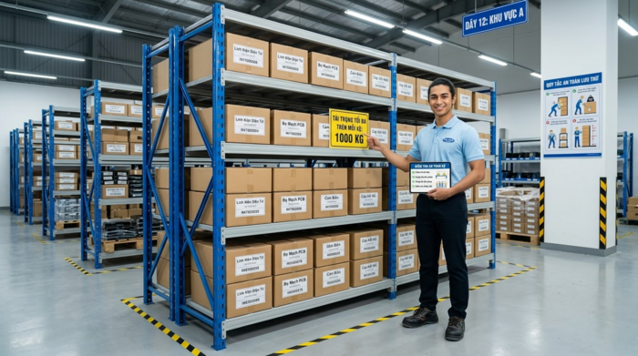 An toàn sử dụng kệ kho linh kiện điện tử An toàn khi sử dụng kệ kho linh kiện điện tử trong nhà xưởng
