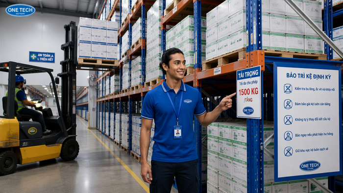An toàn vận hành kệ kho dược phẩm với xe nâng và pallet