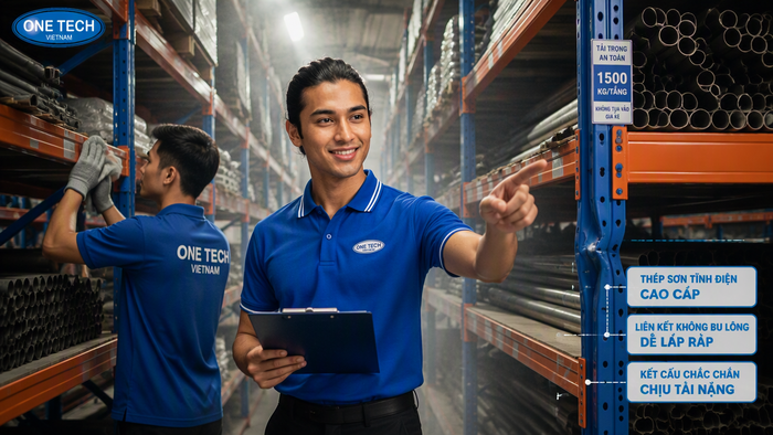 Bảo dưỡng kệ để ống thép trong kho nóng ẩm