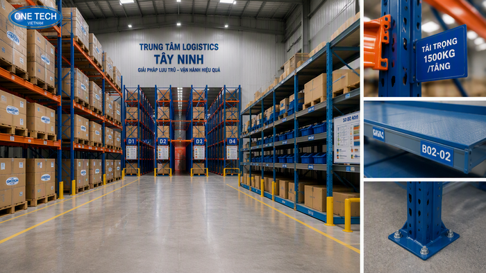 Kệ kho hàng Tây Ninh cho kho logistics và trung chuyển