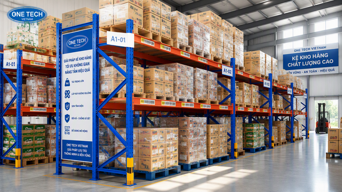 Kệ kho thực phẩm Tây Ninh cho kho hàng khô Kệ kho thực phẩm Tây Ninh cho kho hàng khô và thực phẩm đóng gói