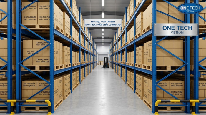 Kệ pallet Selective cho kho thực phẩm Tây Ninh Hệ thống kệ pallet Selective cho kho thực phẩm tại Tây Ninh
