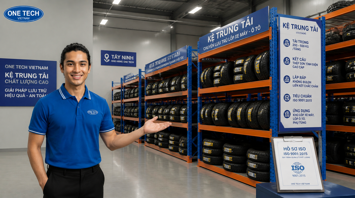 Kệ trung tải để lốp xe máy và lốp ô tô con tại Tây Ninh
