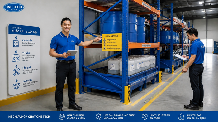 Khảo sát lắp đặt kệ kho hóa chất Tây Ninh Kỹ thuật khảo sát mặt bằng lắp đặt kệ kho hóa chất