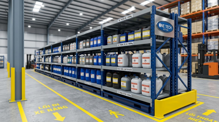 Khay hứng tràn cho kệ hóa chất Tây Ninh Khay hứng tràn dưới kệ hóa chất giúp kiểm soát rò rỉ