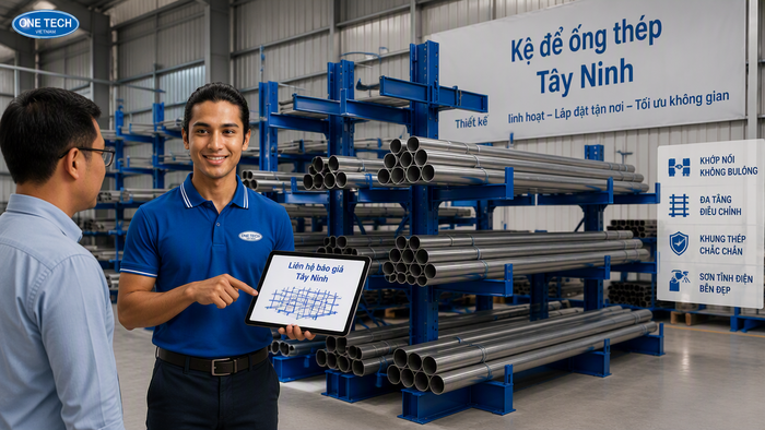 Liên hệ báo giá kệ để ống thép Tây Ninh