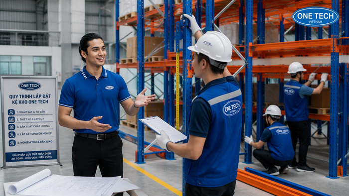 Quy trình lắp đặt kệ kho hàng Tây Ninh từ khảo sát đến bàn giao