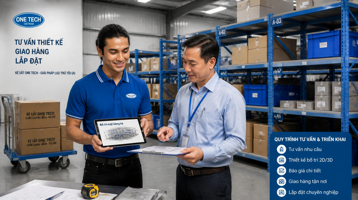 Quy trình tư vấn thiết kế giao hàng và lắp đặt kệ tải trọng nhẹ Tây Ninh