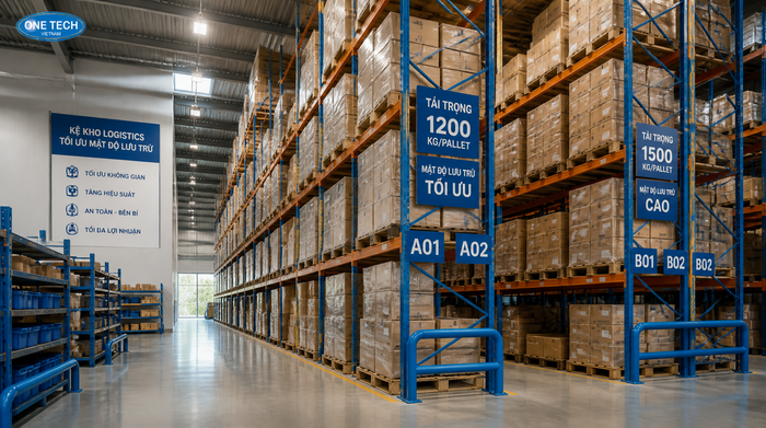 Tối ưu mật độ lưu trữ bằng kệ kho logistics Tây Ninh Tối ưu mật độ lưu trữ bằng kệ kho logistics Tây Ninh