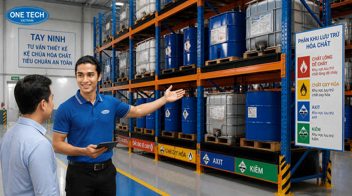Tư vấn kệ kho hóa chất Tây Ninh OneTech Tư vấn thiết kế kệ kho hóa chất Tây Ninh bởi OneTech