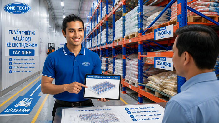 Tư vấn kệ kho thực phẩm Tây Ninh OneTech Tư vấn thiết kế và lắp đặt kệ kho thực phẩm Tây Ninh trực thuộc OneTech