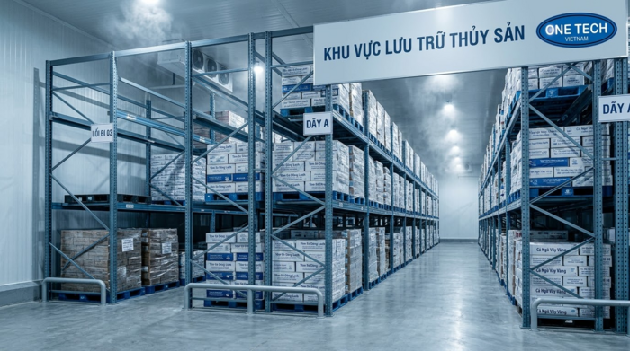 Kệ Drive In tối ưu mật độ lưu trữ cho kho lạnh hải sản Tây Ninh