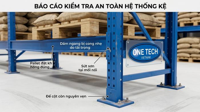 Kiểm tra an toàn kệ kho cà phê sau khi vận hành