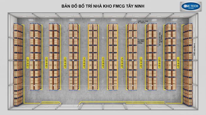 Thiết kế lối đi xe nâng cho kệ kho FMCG Tây Ninh