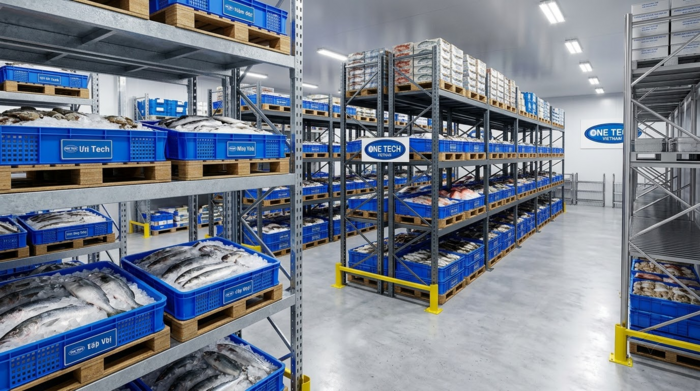 Thiết kế tải trọng kệ kho thủy hải sản cho pallet nặng