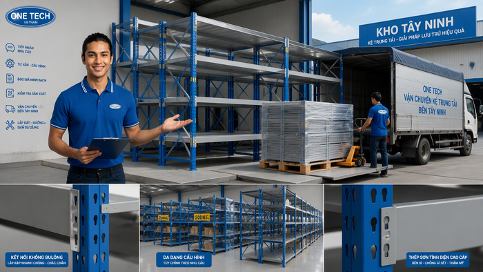 Vận chuyển kệ trung tải bằng xe chuyên dụng Vận chuyển kệ trung tải bằng xe chuyên dụng đến kho Tây Ninh